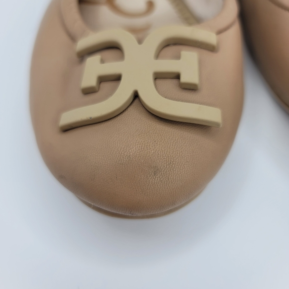 SAM EDELMAN Florence Ballet Flats in Nude Leather Size 8M - Picture 2 of 13
